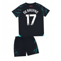 Echipament fotbal Manchester City Kevin De Bruyne #17 Tricou Treilea 2023-24 pentru copii maneca scurta (+ Pantaloni scurti)